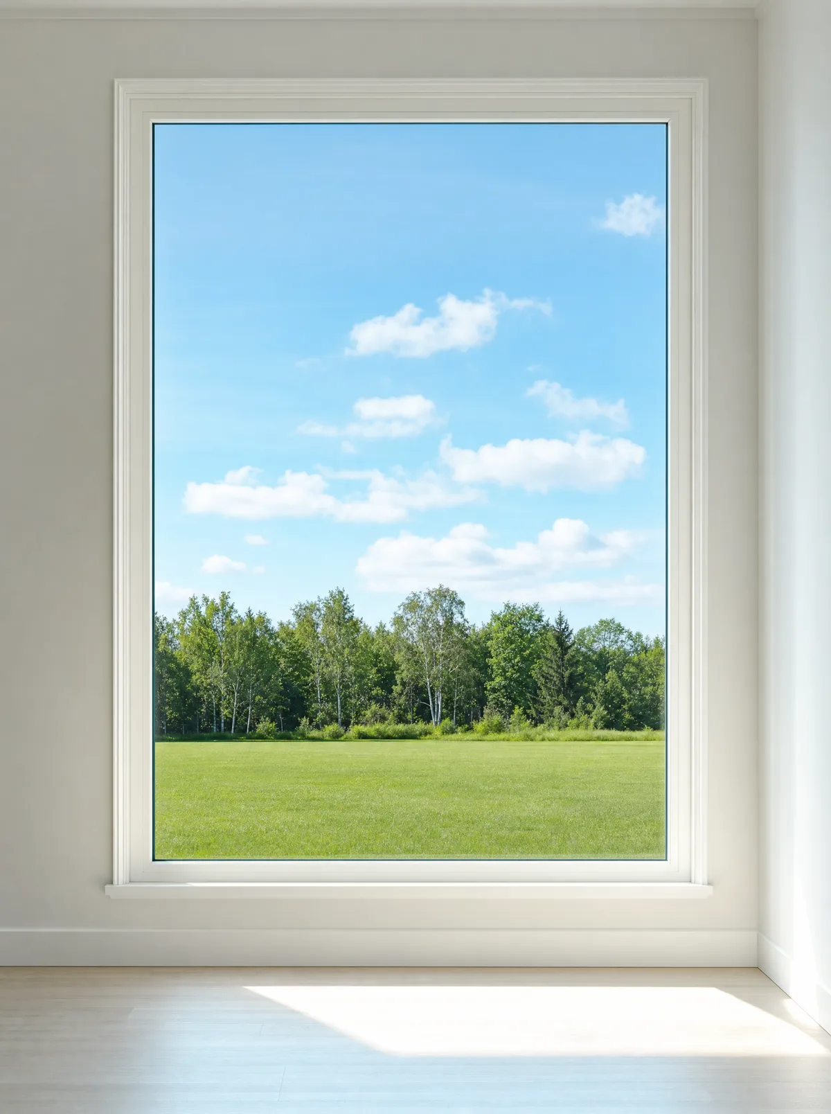 A spotless window pane letting daylight into a bright room